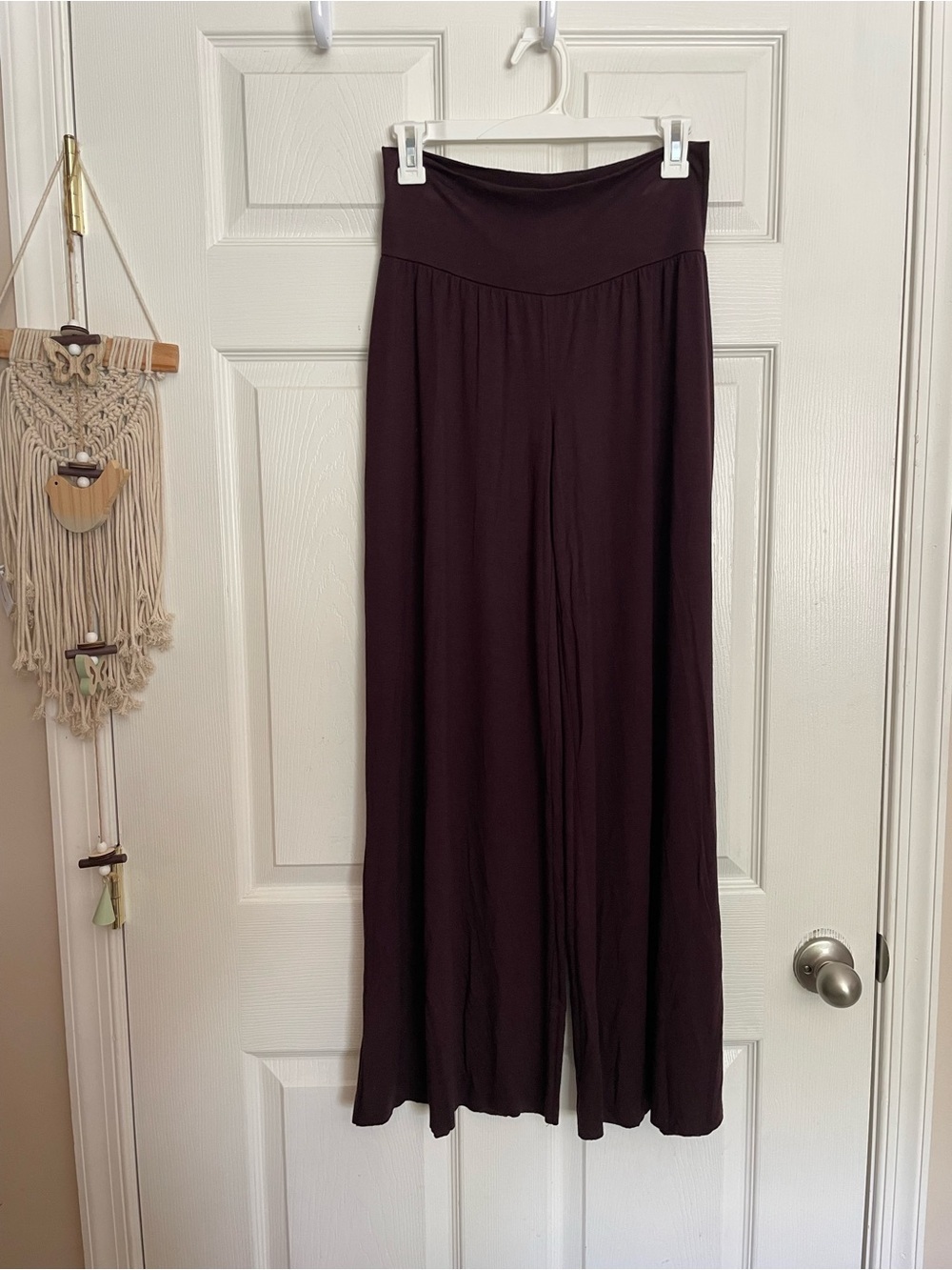 Vintage Caslon Brown High Waisted Wide-Leg Comfort Palazzo Pants in Dark Brown